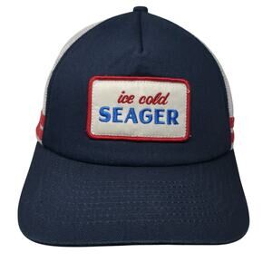 Seager Grit Snapback Mesh Back Trucker Hat Multicolor Embroidered Logo Ice Cold